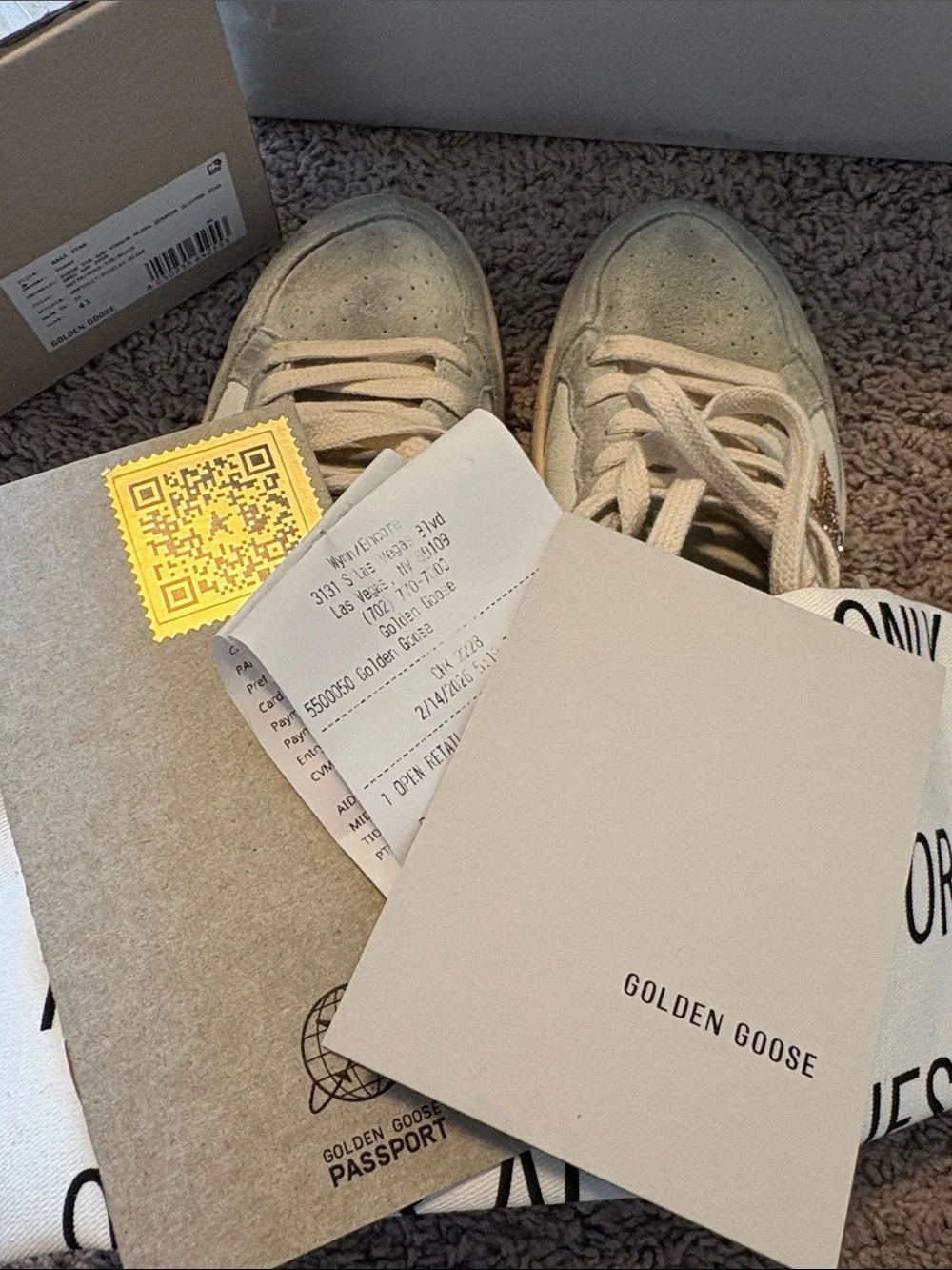100% Authentic Golden Goose Womens nappa glitter star Ball Star sneakers - Picture 12 of 16